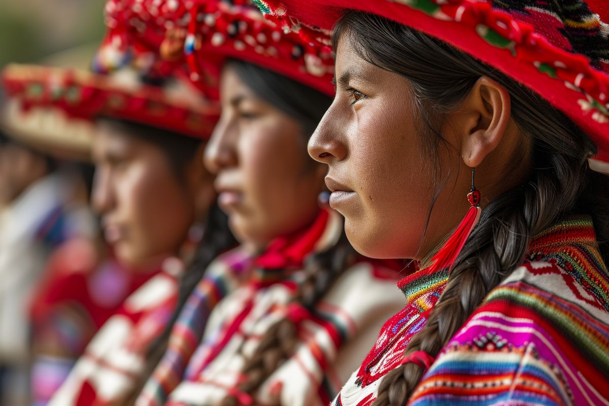 A group of people, diverse in their attire, aiding in a traditional local dance.